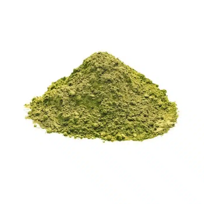 Ochucený zelený kratom Pomeranč prasek