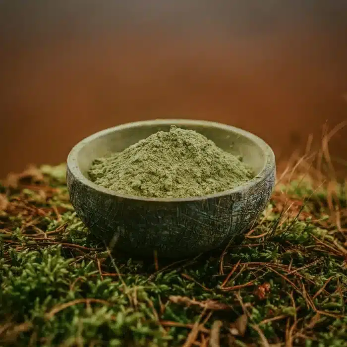 Ochucený zelený kratom Pomeranč prasek2