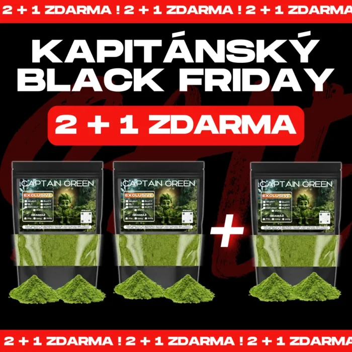 kapitánský black friday kratom 2 + 1 zdarma